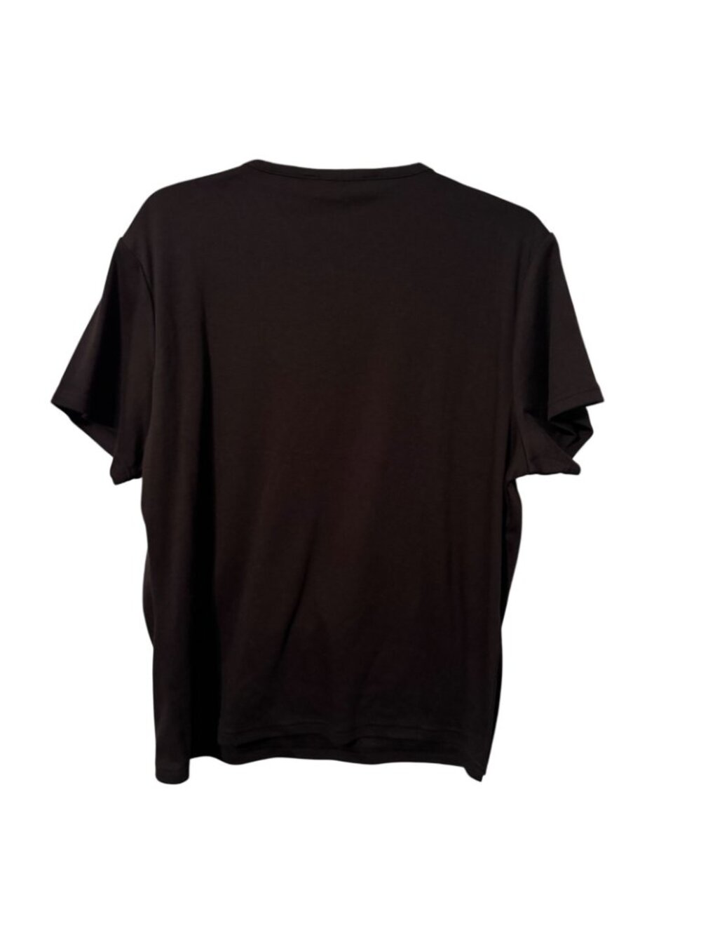 Once & Again Womens Black V-Neck Floral Embroidered T-Shirt Sz L Cotton/Polyeste - Picture 8 of 12